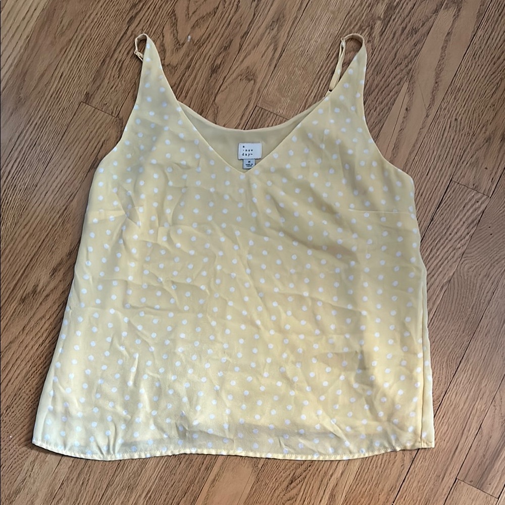 a new day Yellow Polka Dot Camisole